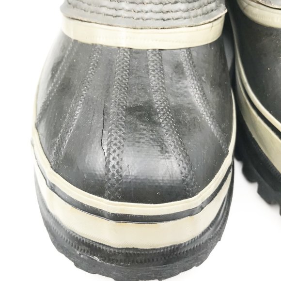 SOREL Caribou Gray Leather Outdoor Waterproof Snow Boots Womens 7 - Picture 8 of 14